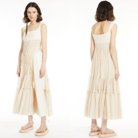 New Sportmax Runway Spring 22' Ready-To-Wear Orlie Midi Dress NWT 6 US - Picture 6 of 9